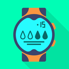 Isolated object of clock and waterproof logo. Web element of clock and device vector icon for stock.