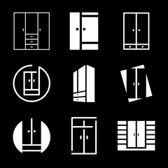 Cupboard icon, furniture and home decor icons. Vector illustration.
