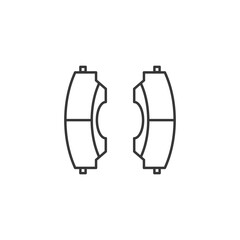car brake pad linear icon.