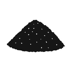 Vector illustration of heap and sugar icon. Graphic of heap and cane stock symbol for web.