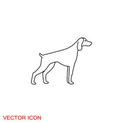 Dog icon. Vector element for your design