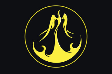 Phoenix Raising from the Flame Vector Design