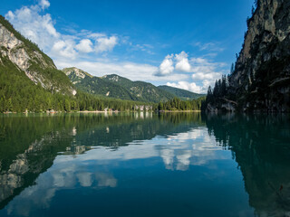 Pragser Wildsee in the Dolomites, South Tyrol