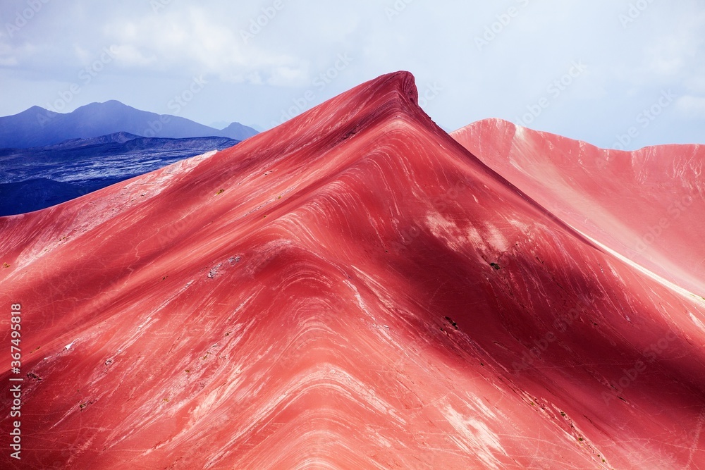 Wall mural Rainbow mountains Andes near Cusco in Peru