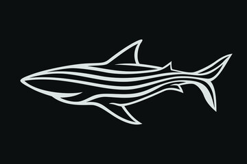 Abstract Shark Vector Design