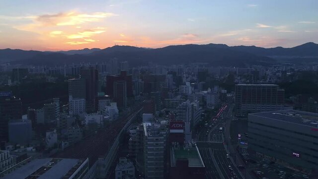 Hiroshima city sunset