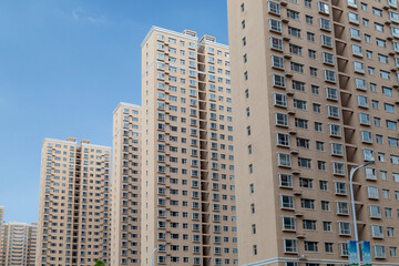 Fototapeta na wymiar A high-rise residential area in a city