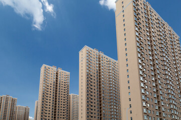 Fototapeta na wymiar A high-rise residential area in a city