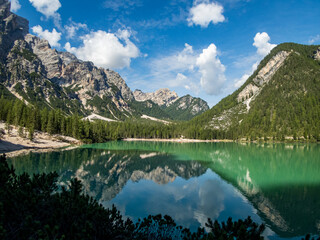 Obraz na płótnie Canvas Pragser Wildsee in the Dolomites, South Tyrol