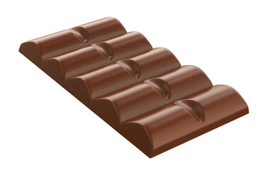 Delicious Snack Chocolate coated bar. Isolated on bacground. 3d illustration.
