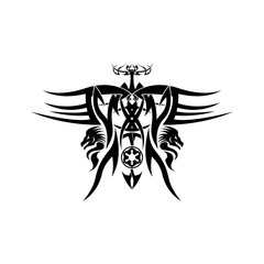 black and white tattoo .This time the design is great for tattoos, tribal, and for symbols.