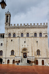 Fototapeta na wymiar Building in the main square in Gubbio, Italy