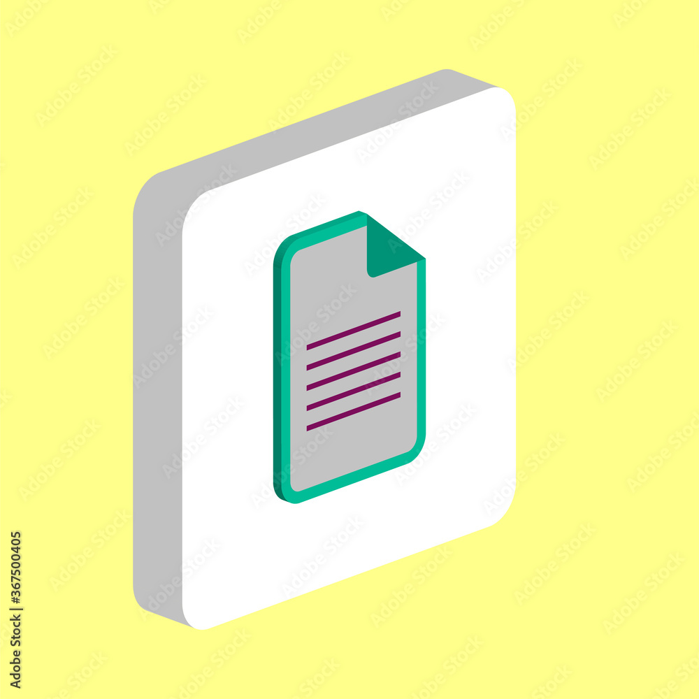 Poster document page simple vector icon. illustration symbol design template for web mobile ui element. per