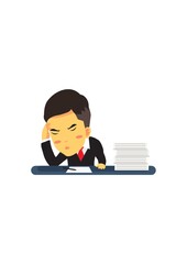businessman getting headache