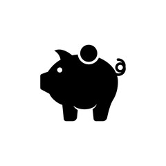 piggy bank icon vector design trendy