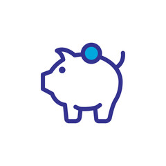 piggy bank icon vector design trendy