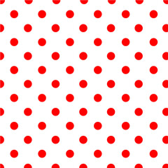 Large red polka dot pattern © nickerssan