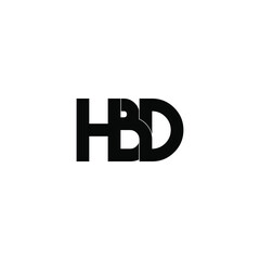 hbd letter original monogram logo design
