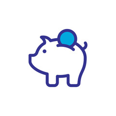 piggy bank icon vector design trendy