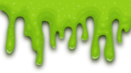 Green dripping liquid slime