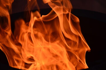 fire in the fireplace