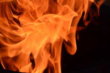 fire on black background
