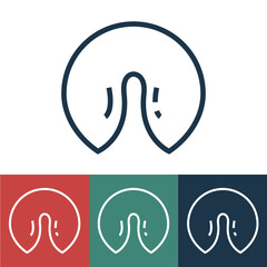 Linear vector icon with dumplings