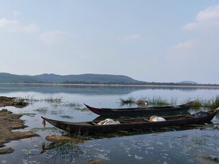 Obraz premium boat on the lake