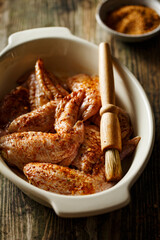 Raw chicken wings