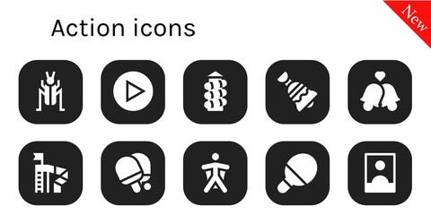 action icon set