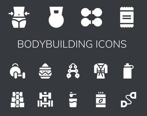 bodybuilding icon set
