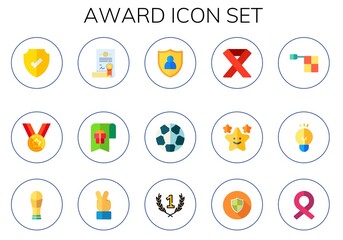Modern Simple Set of award Vector flat Icons