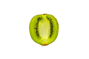 green kiwi isolated on a white background