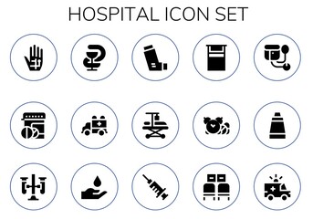 hospital icon set