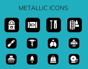 metallic icon set