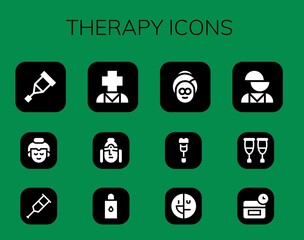 therapy icon set
