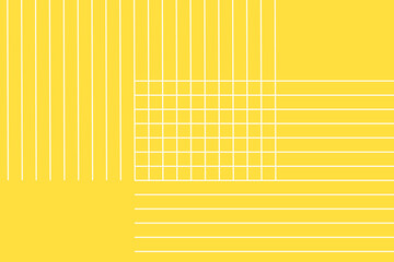 White perpendicular parallel grid line pattern on a yellow background vector