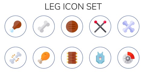 Fototapeta premium leg icon set