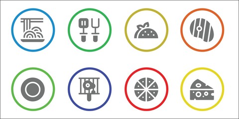 lunch icon set
