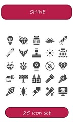 Modern Simple Set of shine Vector filled Icons