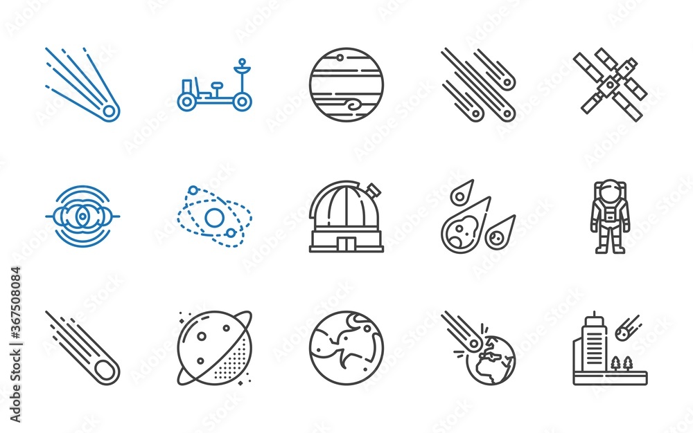 Canvas Prints comet icons set
