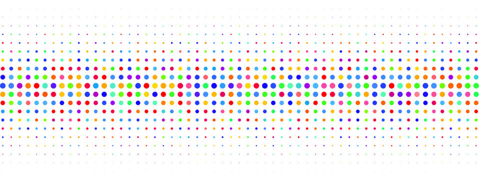 colorful dots on white surface