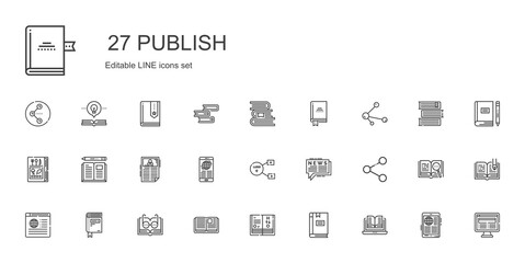 publish icons set