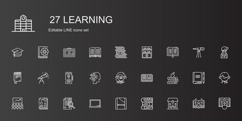 learning icons set