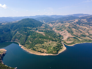 Fototapeta na wymiar Arda River meanders and Kardzhali Reservoir, Bulgaria