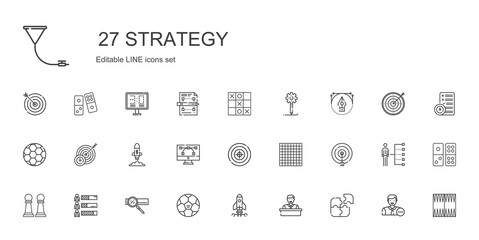 strategy icons set