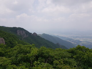 Naklejka premium view from the mountain