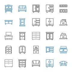 drawer icons set