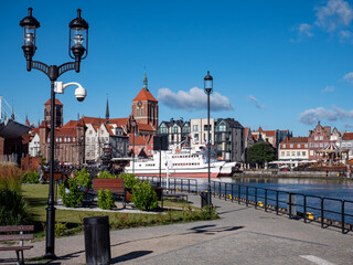 Obraz premium panorama of the old town of gdansk poland