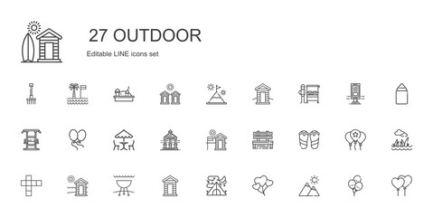 outdoor icons set